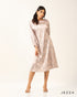 Elegant Flow: Satin Below Knee Dress Top 72131